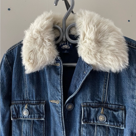 Vintage Roots Blue Denim Jean Jacket Size Small - Picture 2 of 13